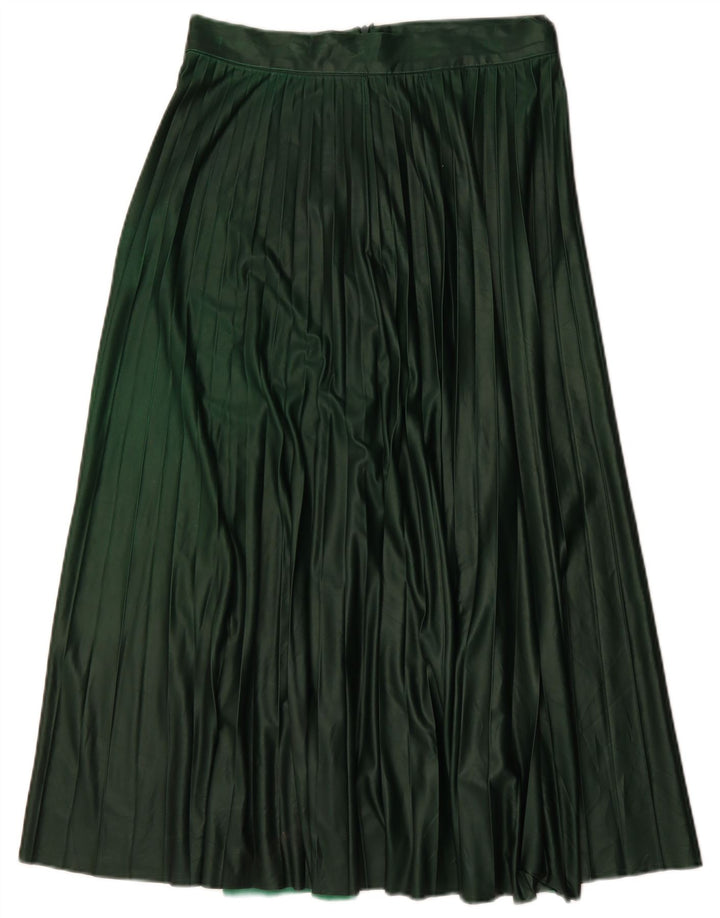 Zara Womens Pleated Skirt Medium W28 Green