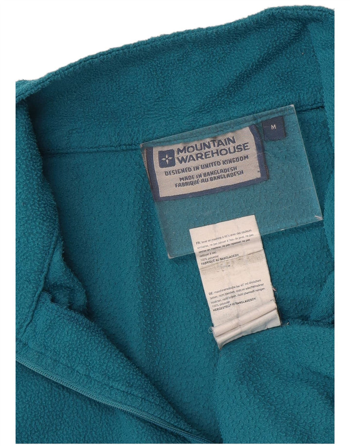 MOUNTAIN WAREHOUSE Mens Zip Neck Fleece Jumper Medium Blue Polyester