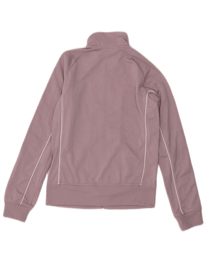 ADIDAS Womens Tracksuit Top Jacket UK 12 Medium Purple Cotton