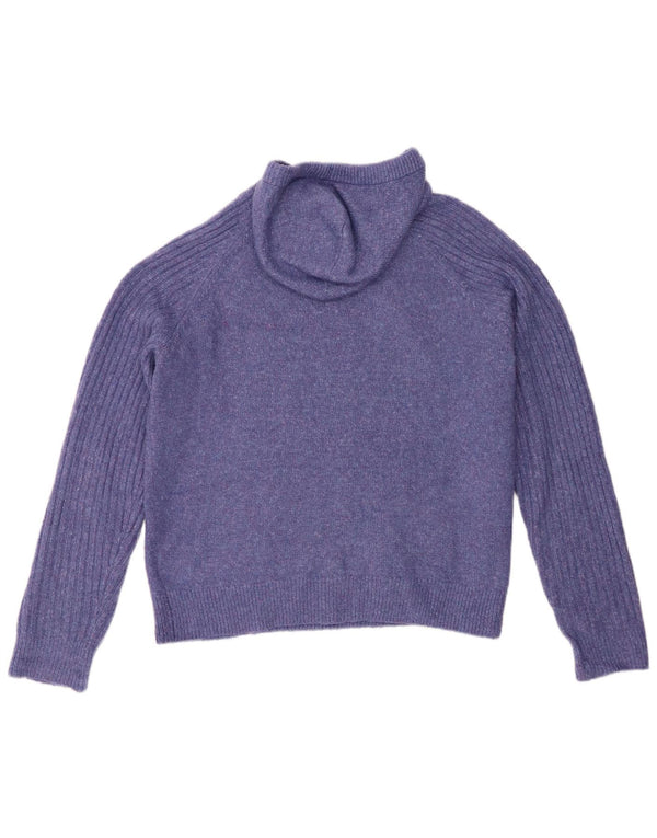 Marks & Spencer Womens Hooded Oversized Jumper Sweater UK 14 Medium Purple