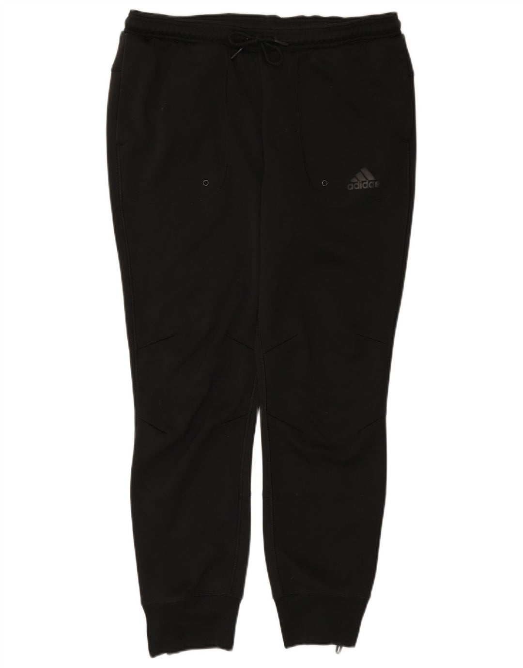 ADIDAS Womens Tracksuit Trousers Joggers UK 16 Large  Black Polyester