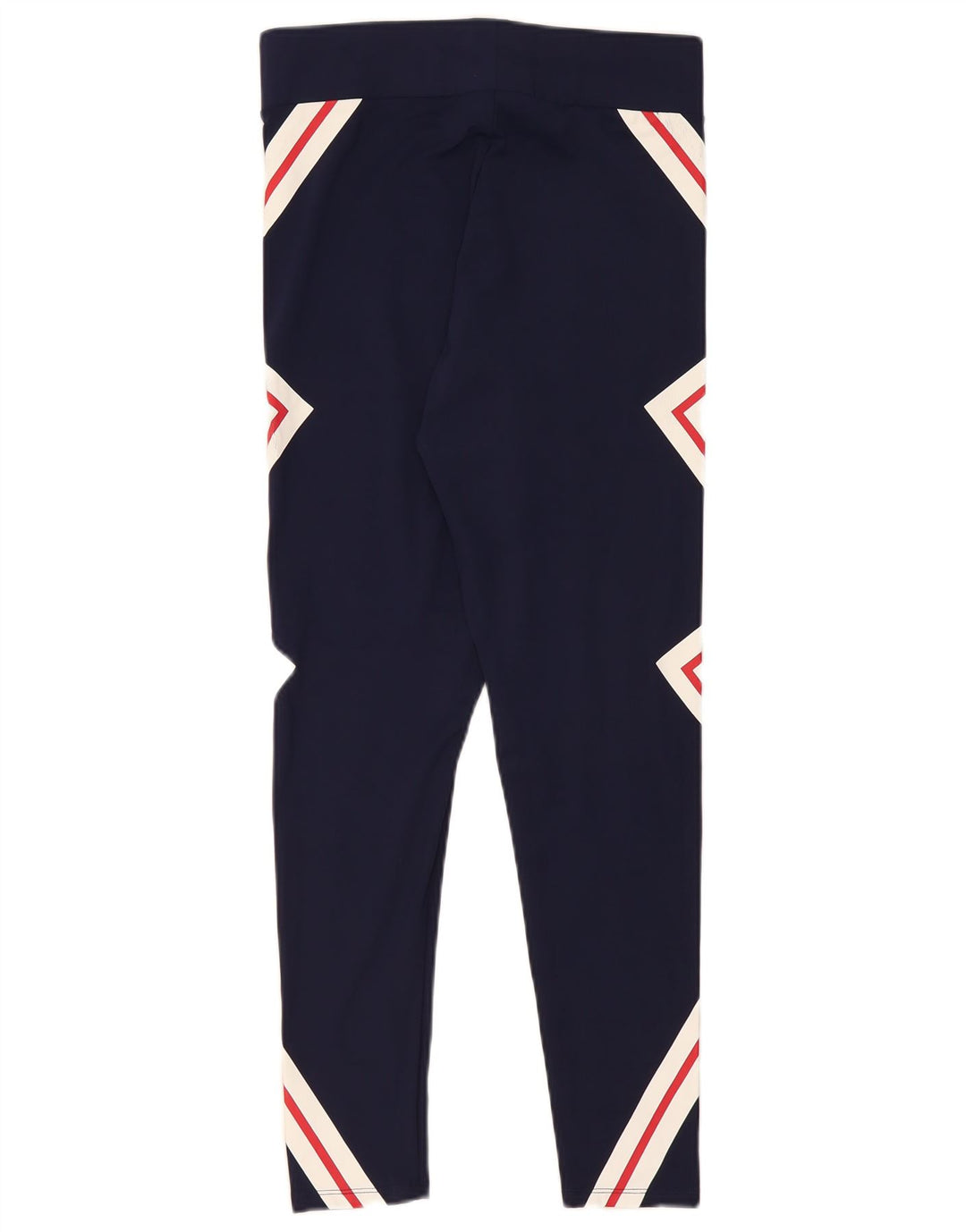 Fila Womens Graphic Leggings UK 14 Large Navy Blue Geometric Polyester