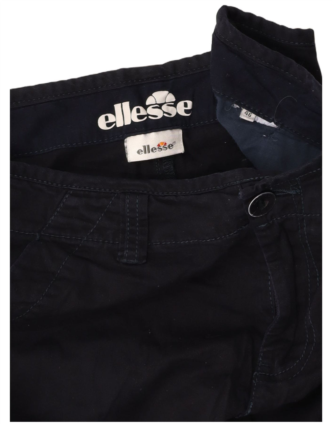 ELLESSE Mens Chino Shorts IT 46 Small W29  Navy Blue