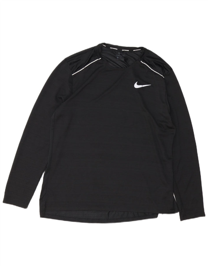 Nike Mens Dri Fit Top Long Sleeve XL Black Polyester