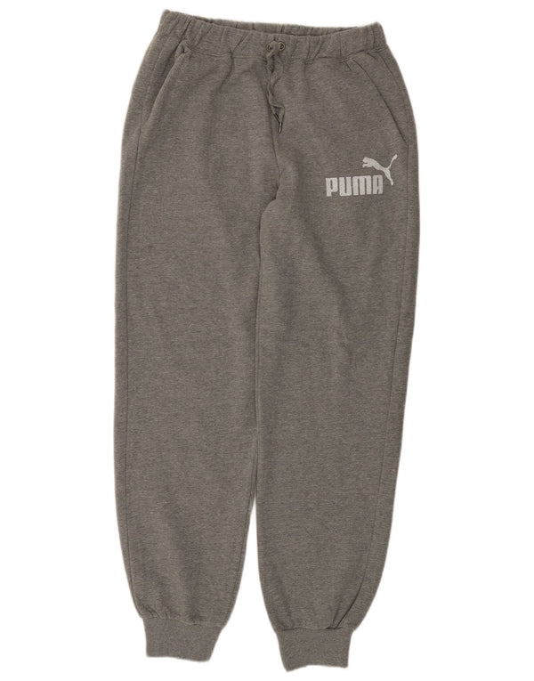 Puma Mens Graphic Tracksuit Trousers Joggers Medium  Grey Cotton