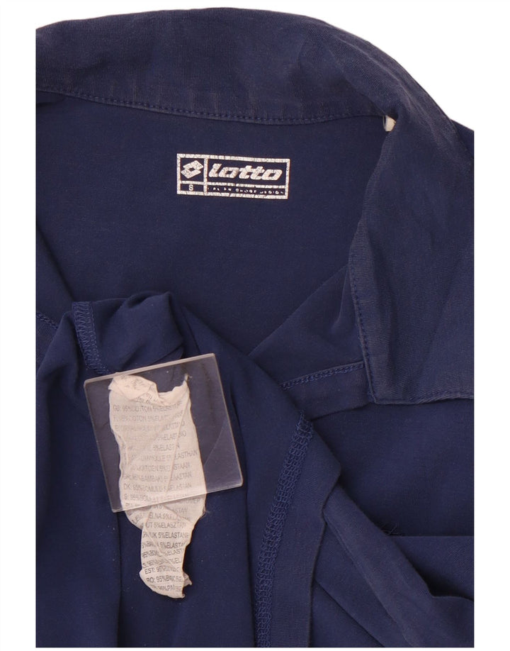 LOTTO Girls Polo Shirt 11-12 Years Small  Navy Blue Cotton