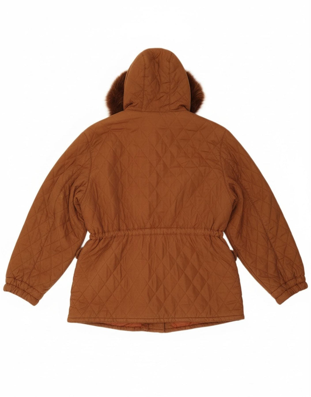 Ileana Zara Womens Oversized Hooded Quilted Jacket IT 40 Small Brown