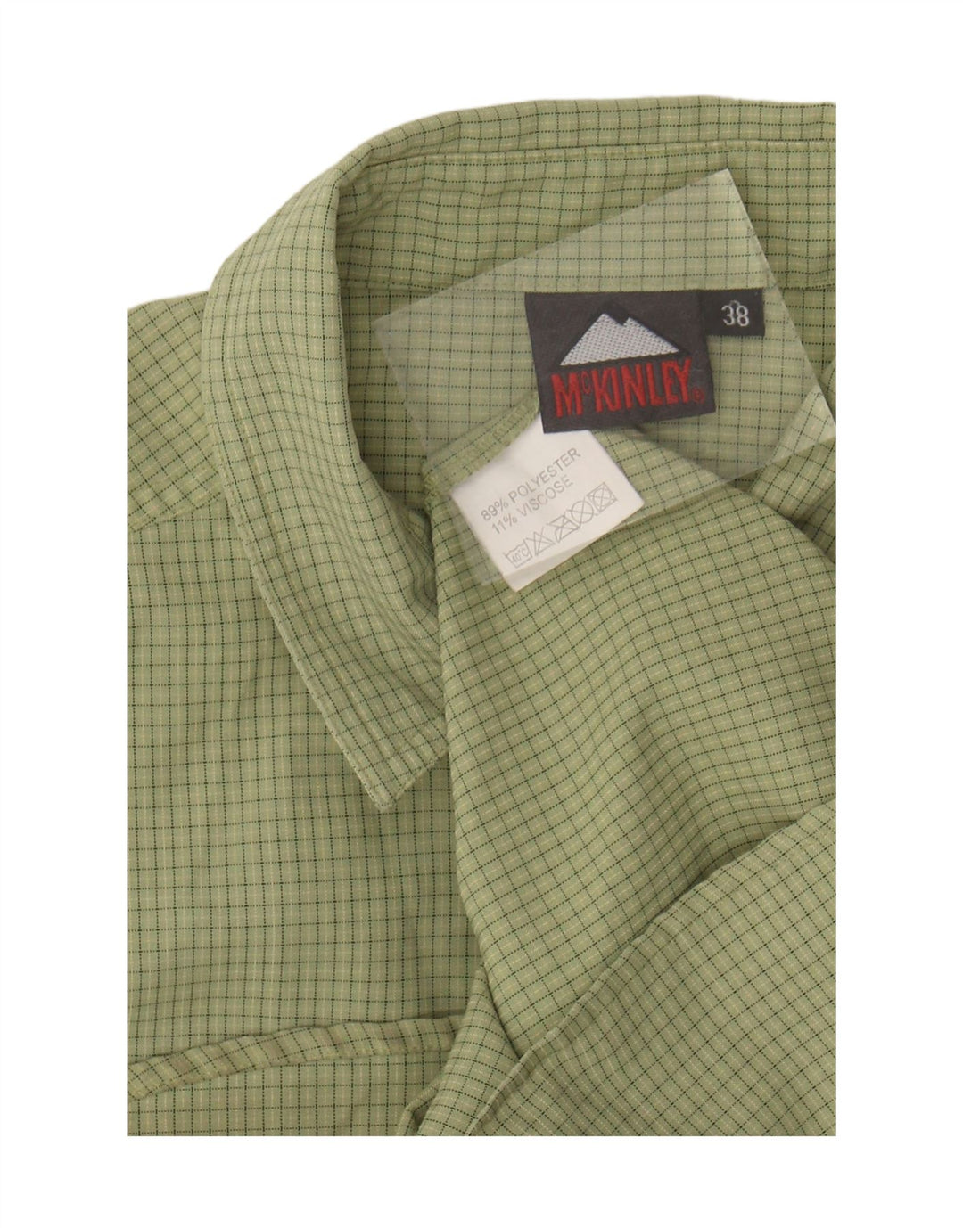 MC Kinley Womens Short Sleeve Shirt EU 38 Medium Green Check Polyester