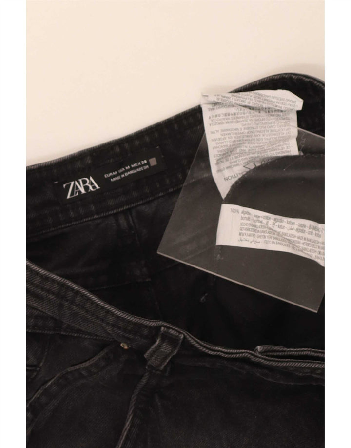 Zara Womens Denim Shorts Medium W28 Black Cotton