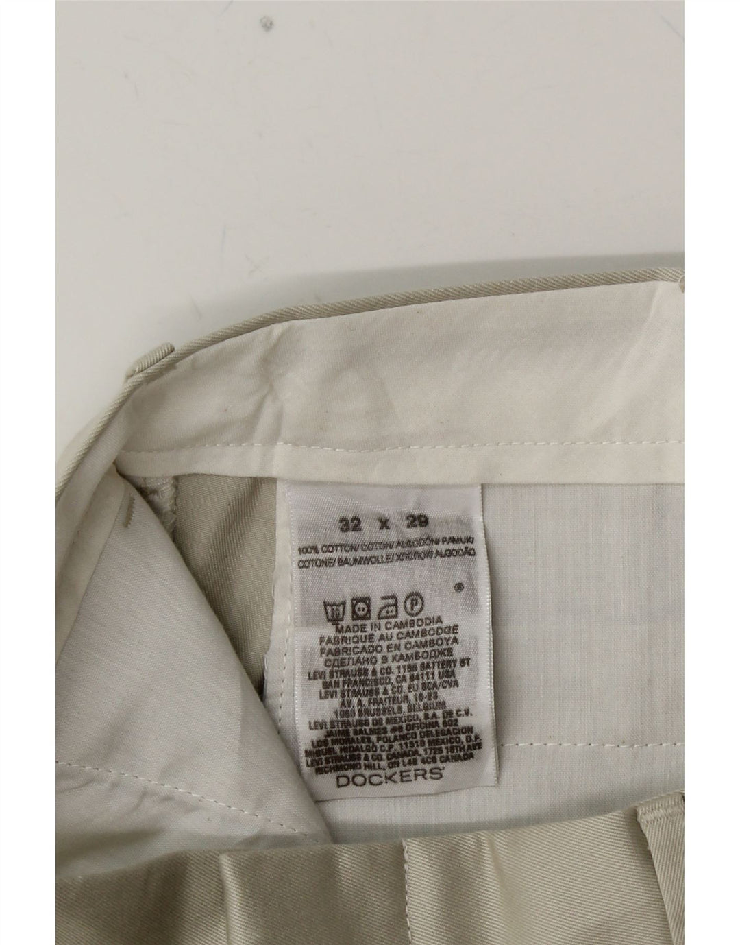 DOCKERS Mens Pegged Chino Trousers W32 L29 Grey Cotton