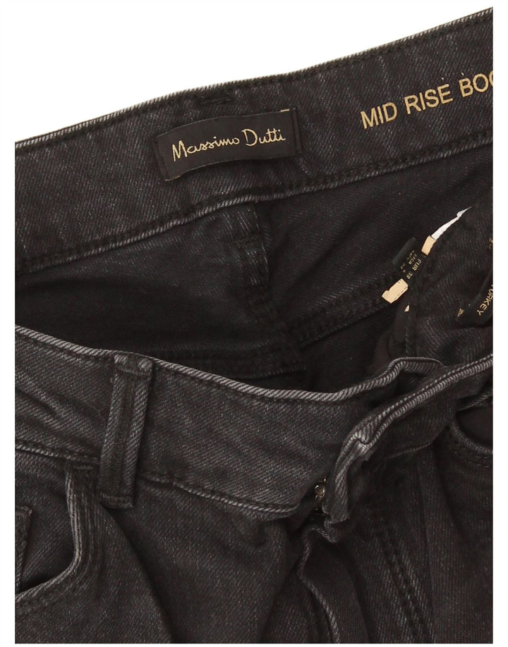 Massimo Dutti Womens Mid Rise Bootcut Jeans EU 38 Small W28 L32 Grey