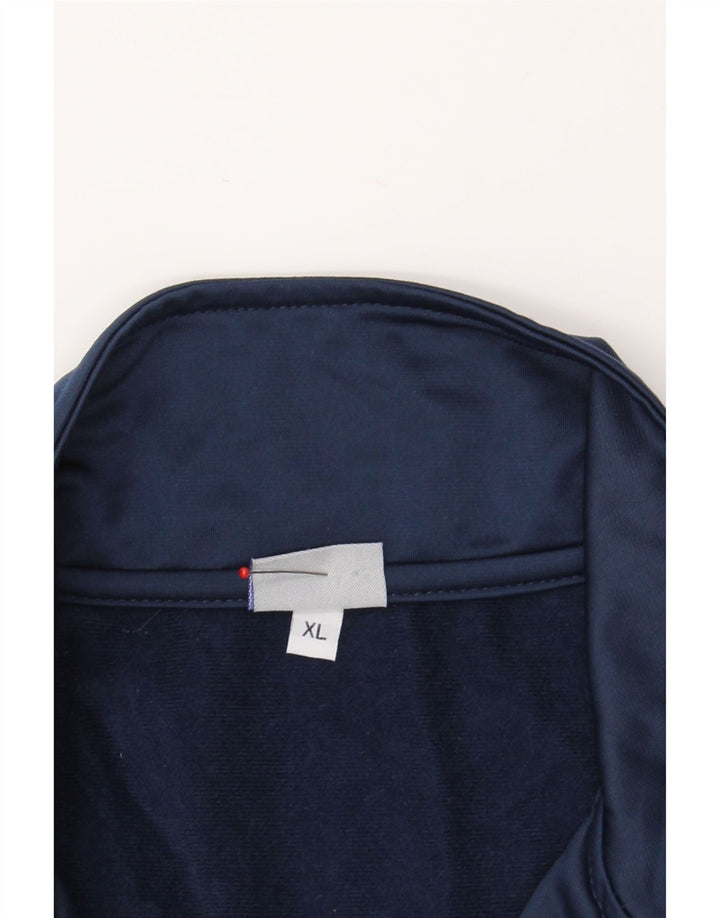 ASICS Womens Tracksuit Top Jacket UK 18 XL Navy Blue Colourblock Polyester Vintage Asics and Second-Hand Asics from Messina Hembry 