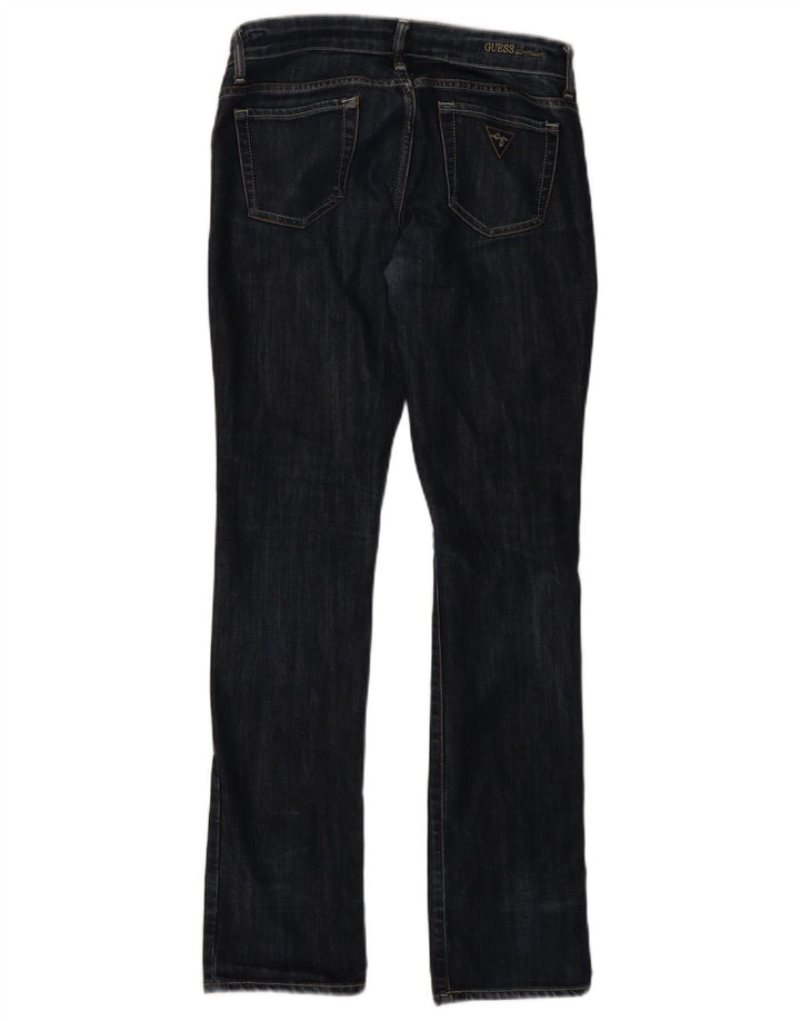 GUESS Womens Slim Jeans W30 L32 Navy Blue Cotton