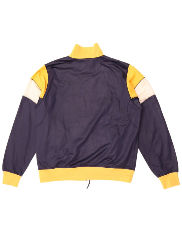 Diadora Mens Tracksuit Top Jacket Medium Navy Blue Colourblock
