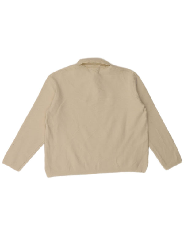 Zara Mens Polo Neck Jumper Sweater Small Off White