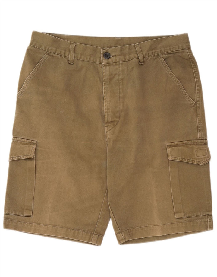 Metropolitan Mens Cargo Shorts W34 Large Khaki Cotton