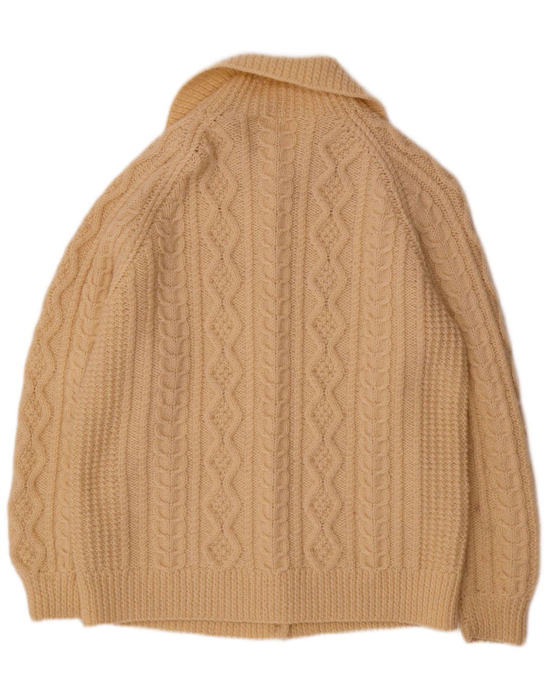 VINTAGE Womens Cardigan Sweater UK 14 Large Beige