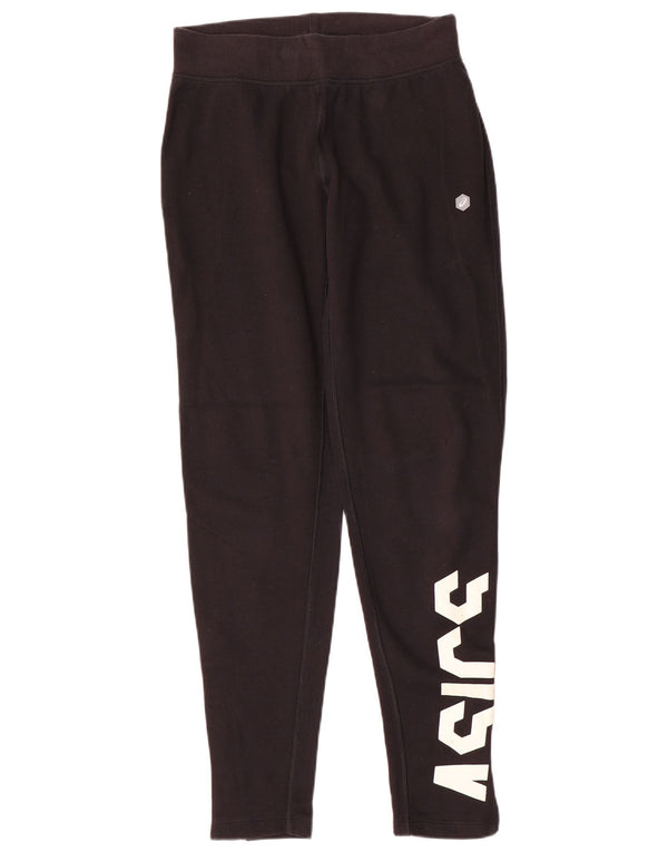 Asics Womens Graphic Tracksuit Trousers UK 10 Small  Black