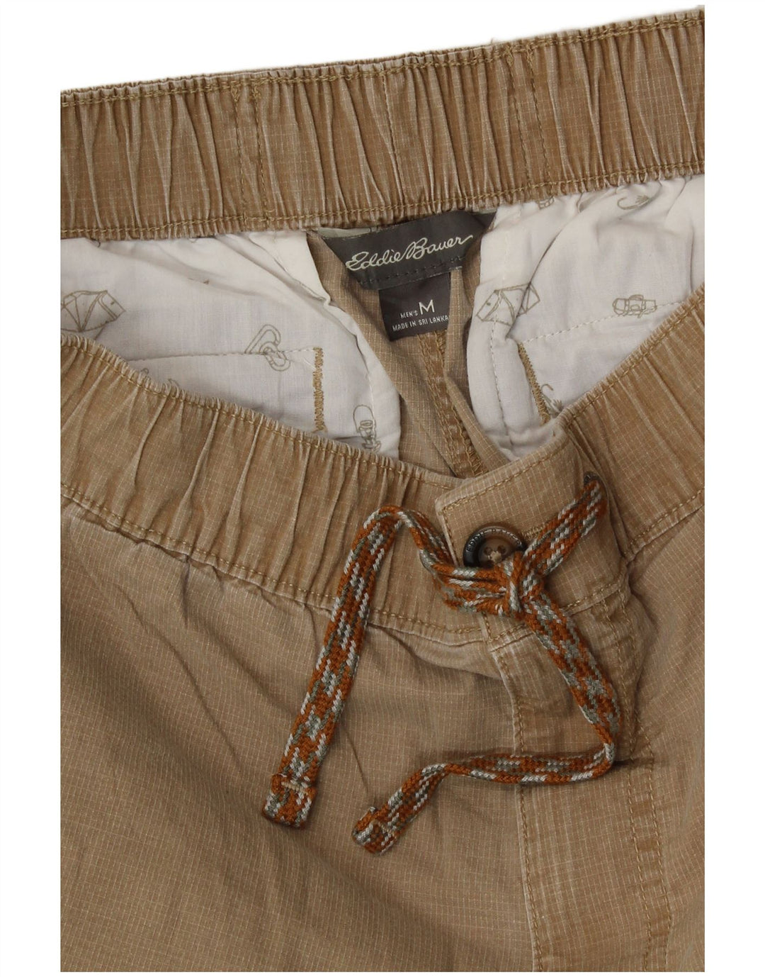 Eddie Bauer Mens Chino Shorts Medium W30 Beige Cotton