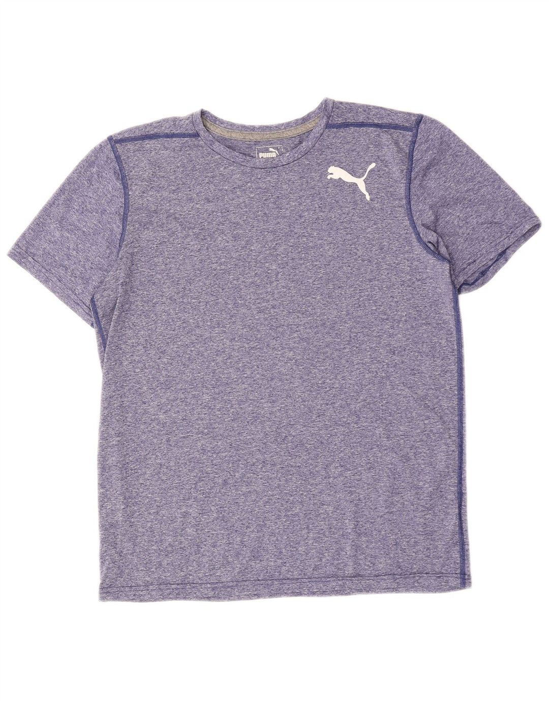 PUMA Mens T-Shirt Top Medium Blue Flecked
