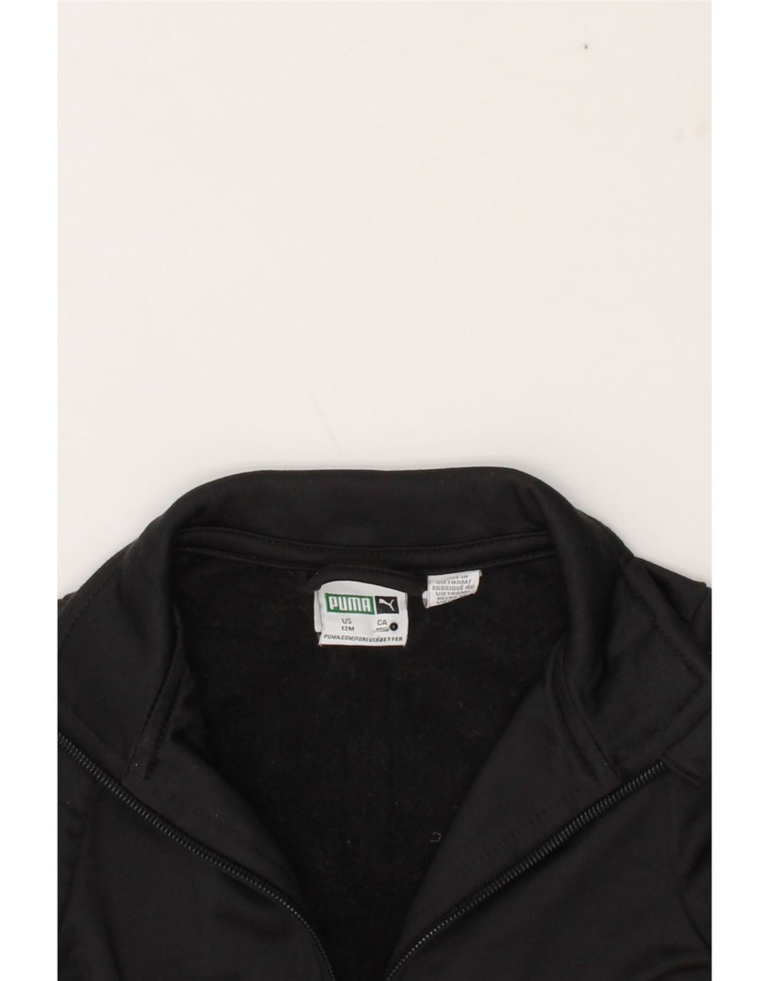 PUMA Baby Boys Graphic Tracksuit Top Jacket 9-12 Months Black Polyester Vintage Puma and Second-Hand Puma from Messina Hembry 