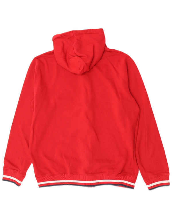 Lotto Womens Zip Hoodie Sweater XL Red Cotton