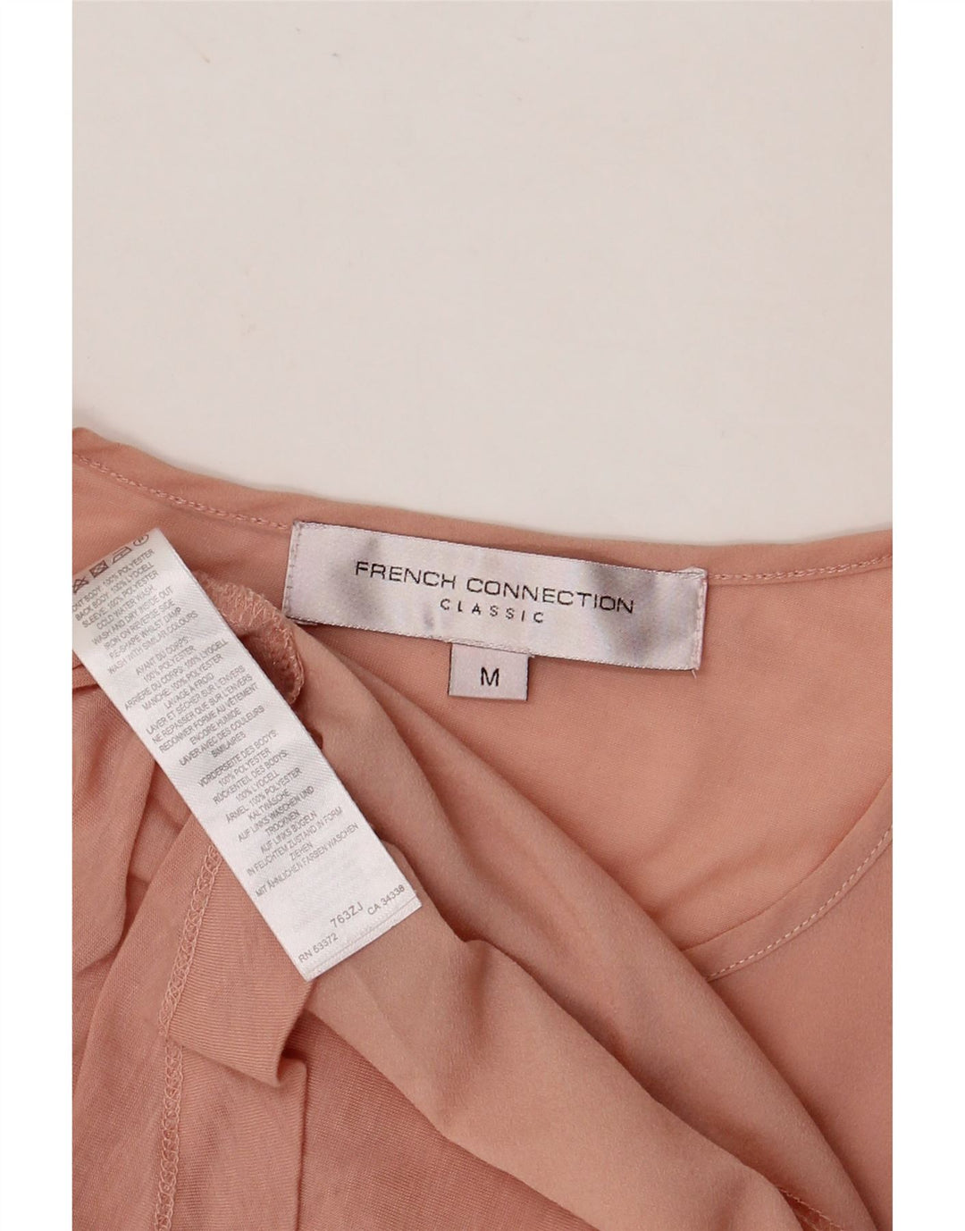 FRENCH CONNECTION Womens Blouse Top UK 12 Medium Pink Polyester