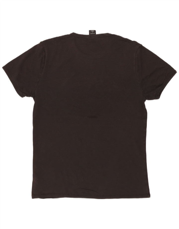 G-STAR Mens T-Shirt Top Large Grey Cotton