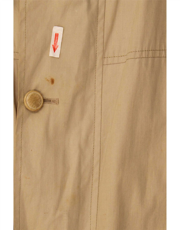 Seventy Mens Bomber Jacket UK 38 Medium Beige Cotton