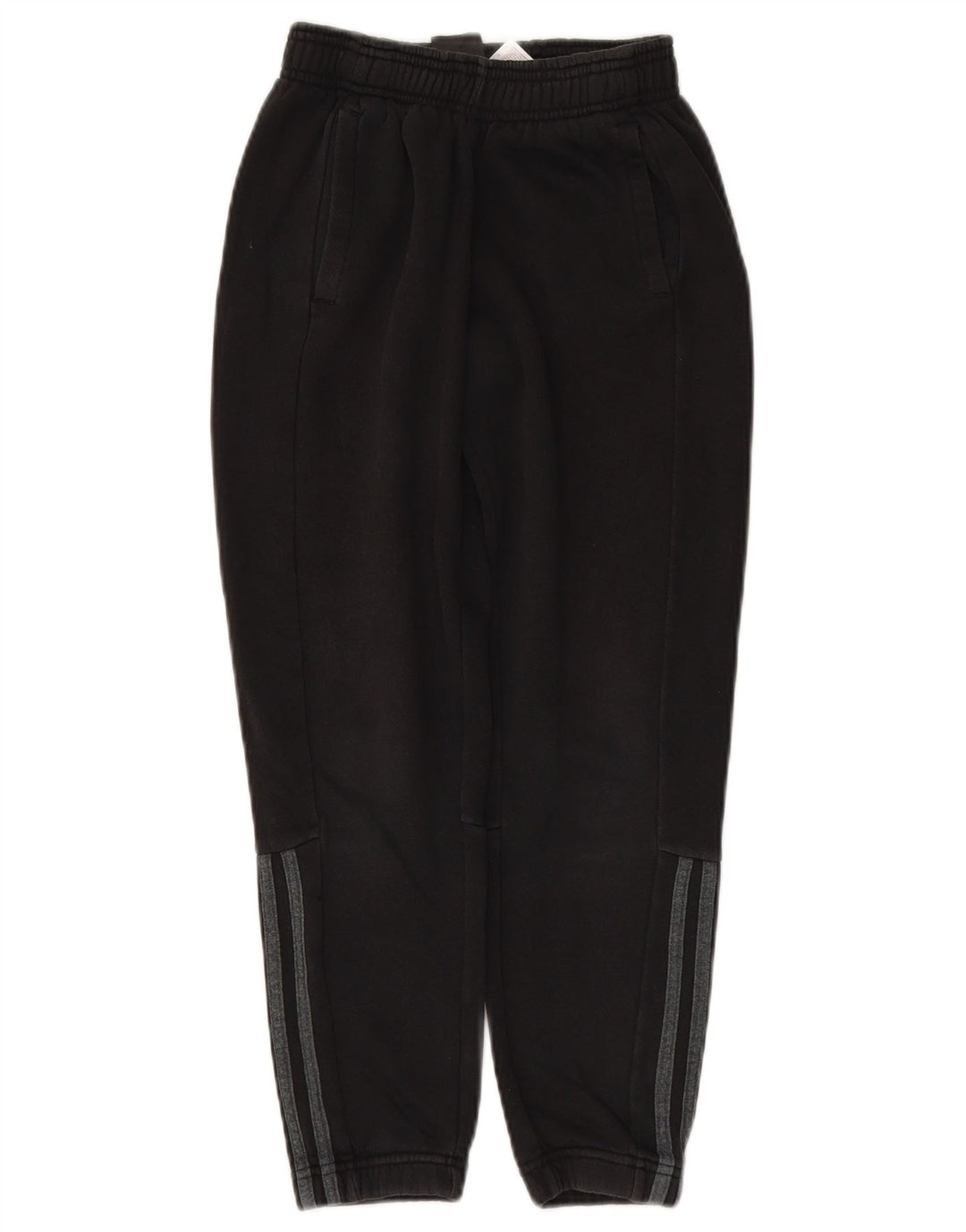 ADIDAS Boys Tracksuit Trousers Joggers 9-10 Years  Black Cotton