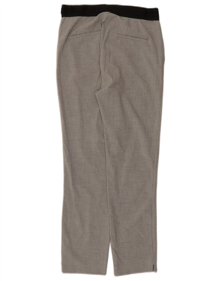 Zara Womens Slim Suit Trousers Small W26 L26 Grey Colourblock Polyester
