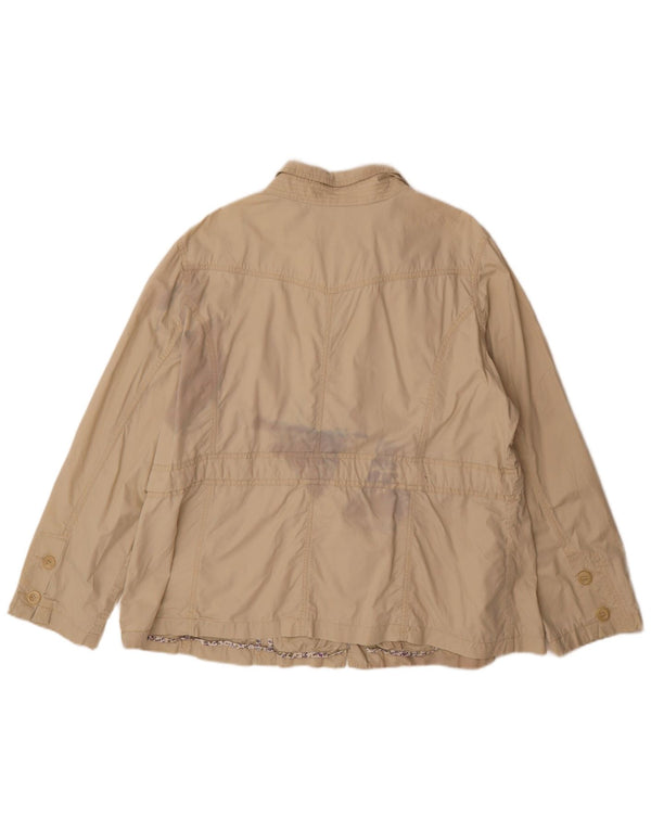 Marks & Spencer Womens Utility Jacket UK 22 3XL Beige Cotton