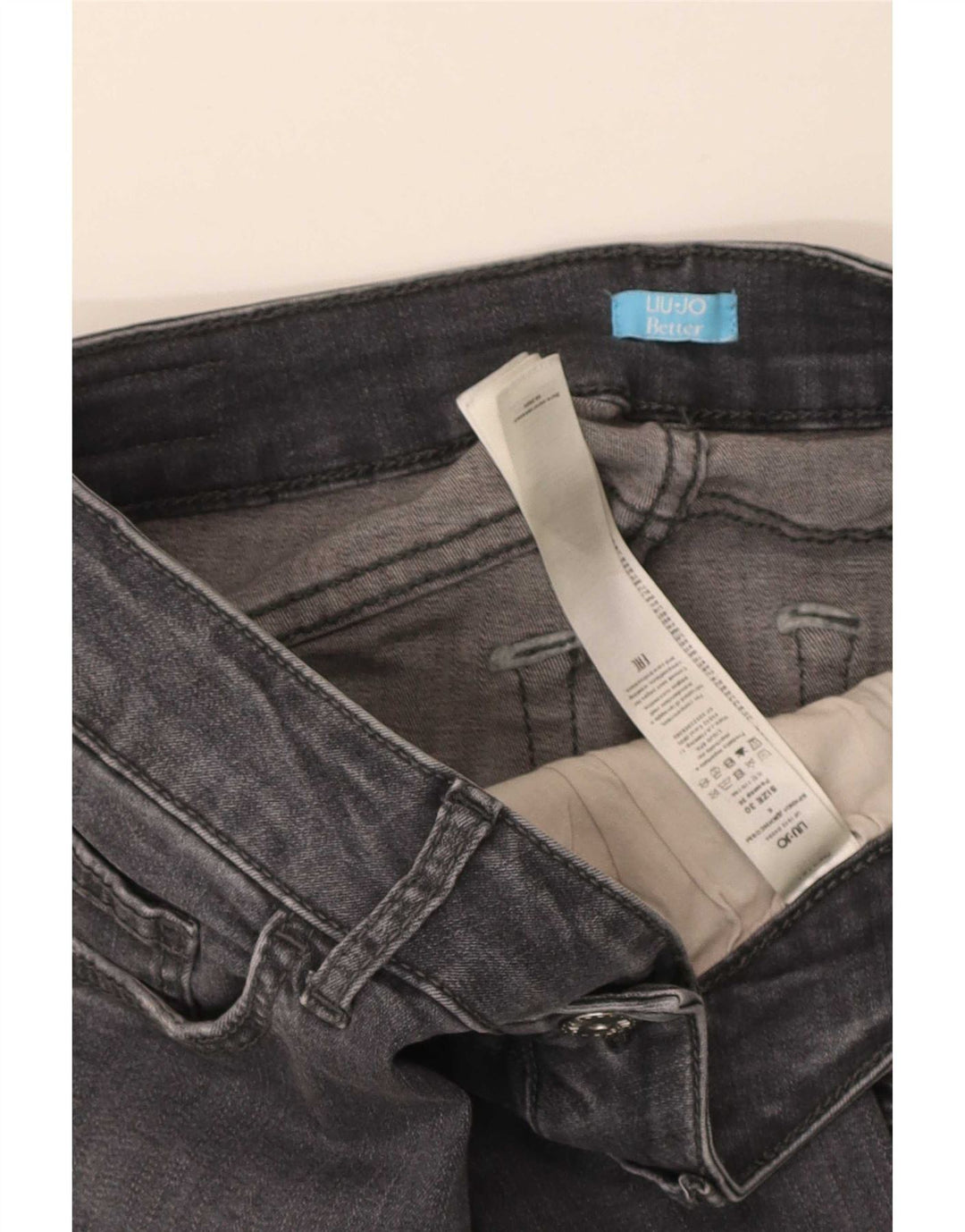 Liu Jo Womens Slim Jeans W30 L28 Grey Cotton