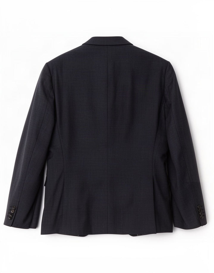 Hugo Boss Mens 2 Button Blazer Jacket UK 52 XL Navy Blue Check Wool