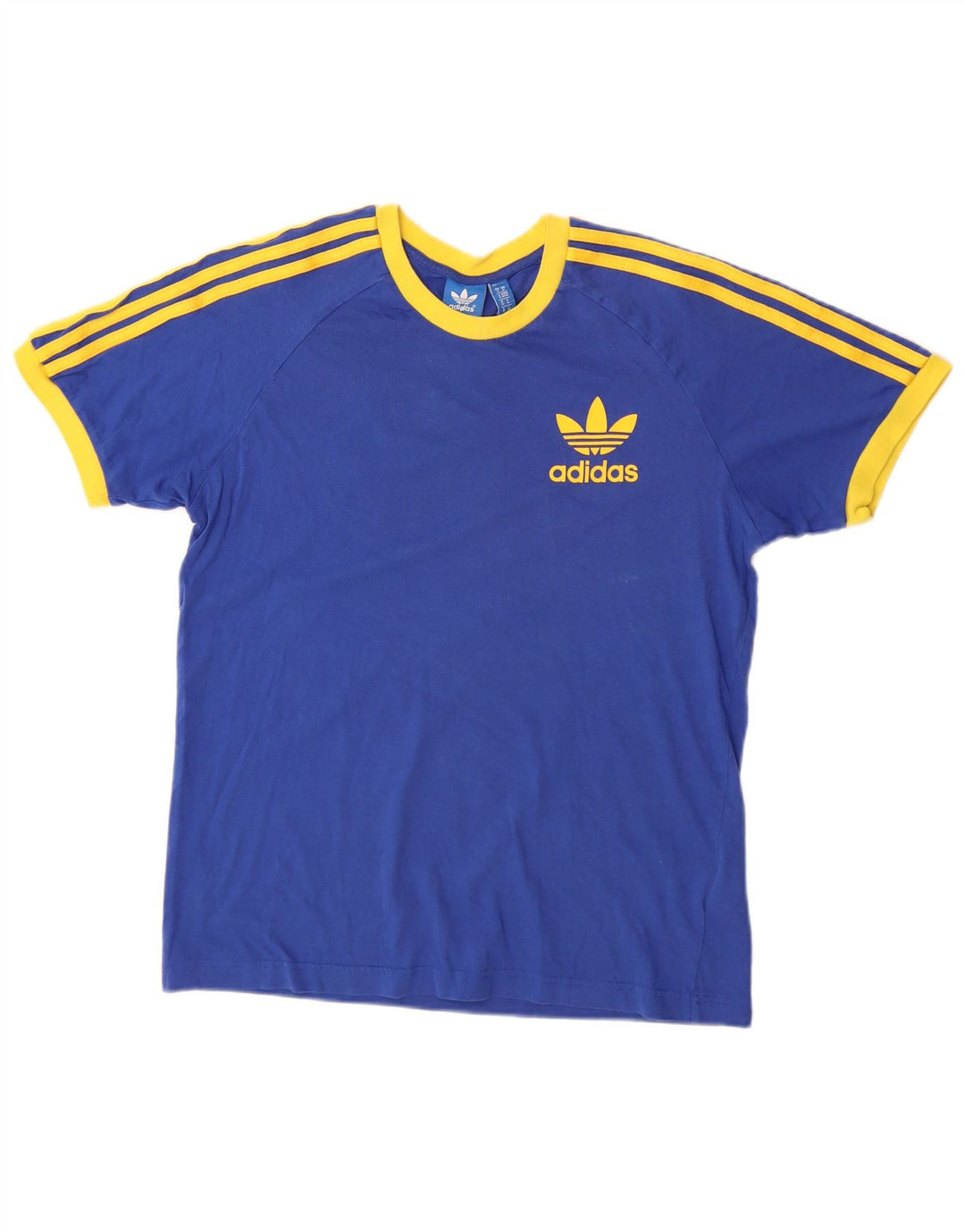 ADIDAS Mens T-Shirt Top Medium Navy Blue Cotton