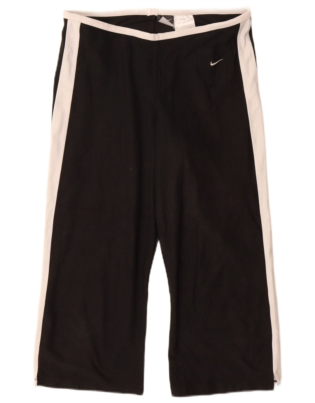 NIKE Womens Dri Fit Tracksuit Trousers US 8/10 Medium  Black Colourblock