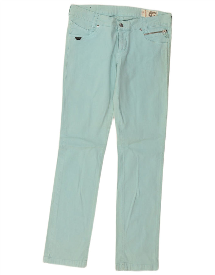 BILLABONG Womens Slim Casual Trousers W32 L32 Blue Cotton
