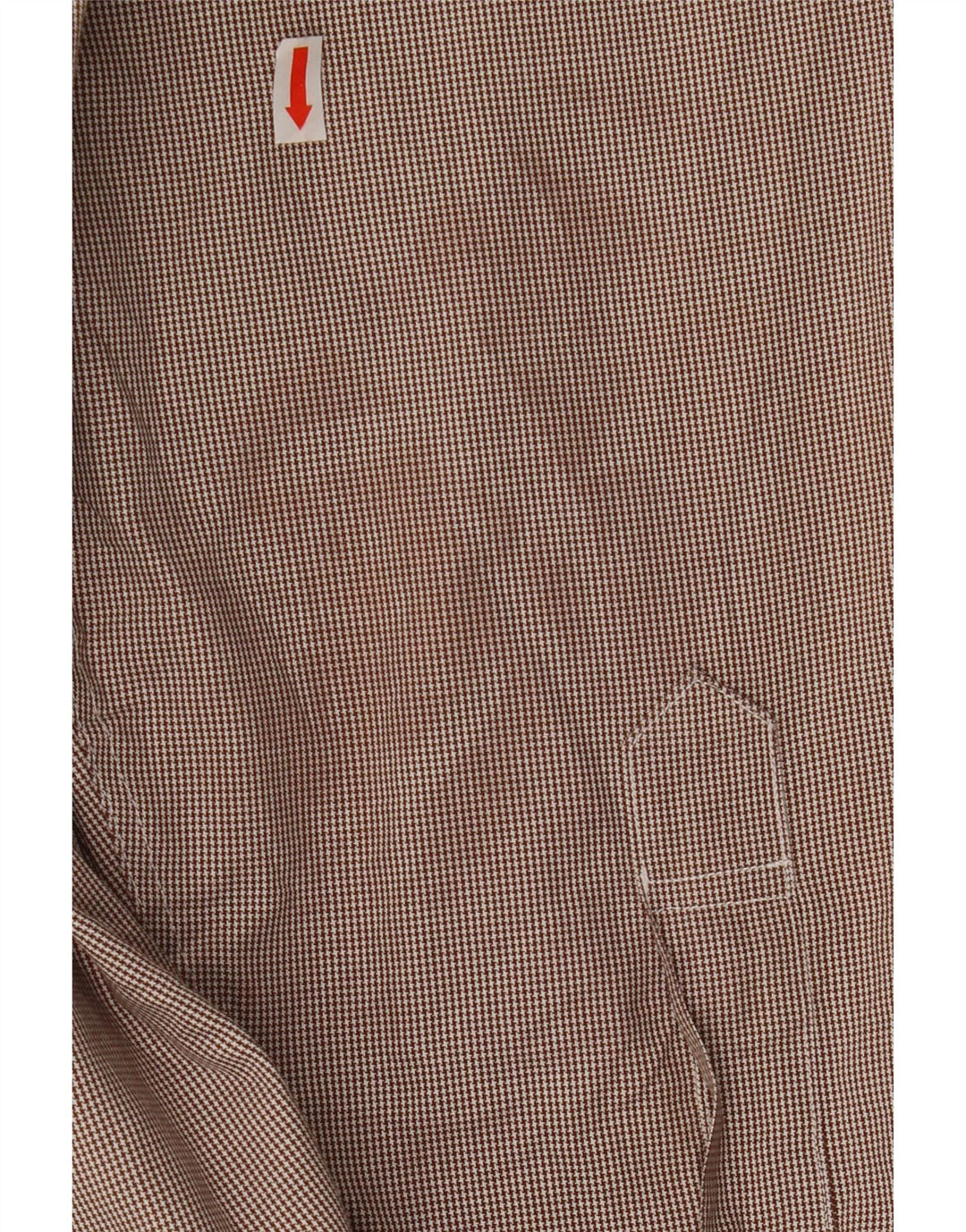 BROOKS BROTHERS Mens Shirt Size 16 1/2 Large Brown Houndstooth