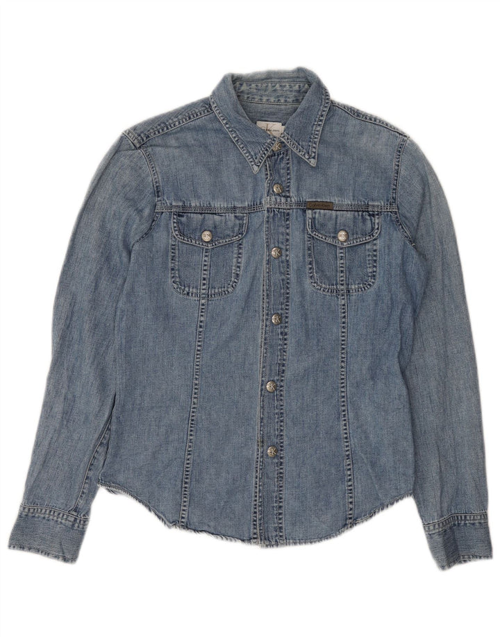 Calvin Klein Jeans Womens Denim Shirt Medium Blue Cotton