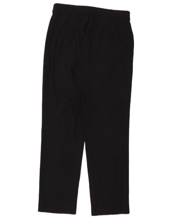 Marks & Spencer Womens Straight Casual Trousers UK 14 Large W33 L31 Black