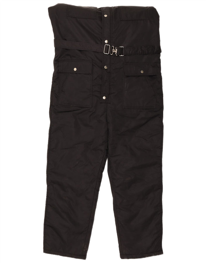 Sears Work Leisure Mens Hooded Ski Jumpsuit Large  Black Nylon