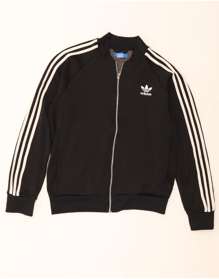 Adidas Mens Tracksuit Top Jacket Large Black Polyester