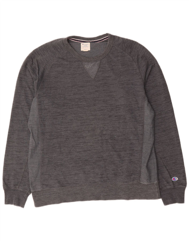 Champion Mens Sweatshirt Jumper XL Grey Flecked Cotton