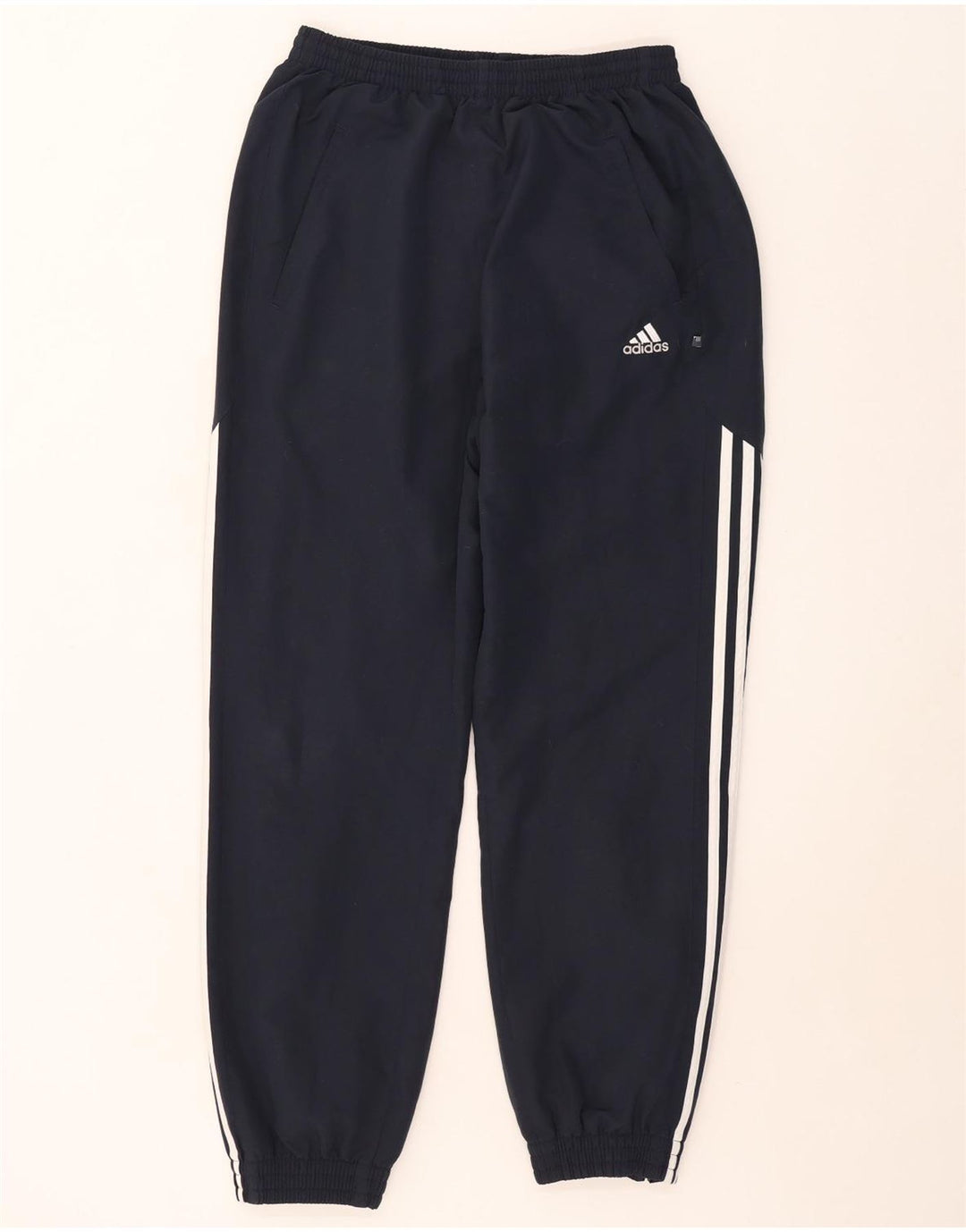 Adidas Mens Tracksuit Trousers Joggers Medium Navy Blue Polyester