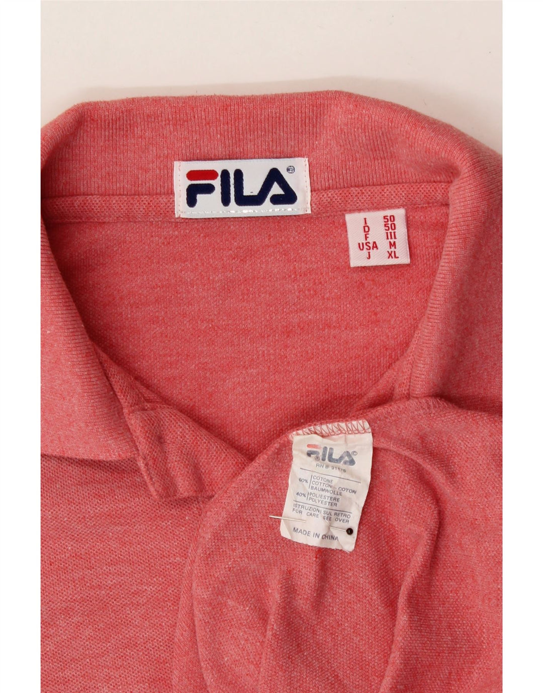 FILA Mens Polo Shirt IT 50 Medium Red Cotton Vintage Fila and Second-Hand Fila from Messina Hembry 