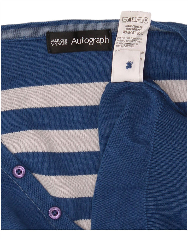 Marks & Spencer Mens Autograph V-Neck Jumper Sweater Large Blue