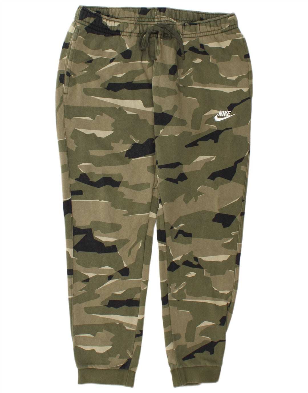 Nike Mens Tracksuit Trousers Joggers Large  Green Camouflage Cotton