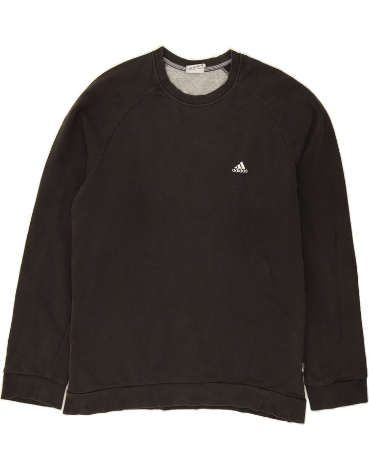 ADIDAS Mens Sweatshirt Jumper Medium Black Cotton Vintage Adidas and Second-Hand Adidas from Messina Hembry 