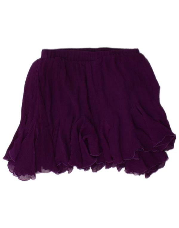Vintage Womens Low Waist Mini Tulip Skirt Small W26 Purple