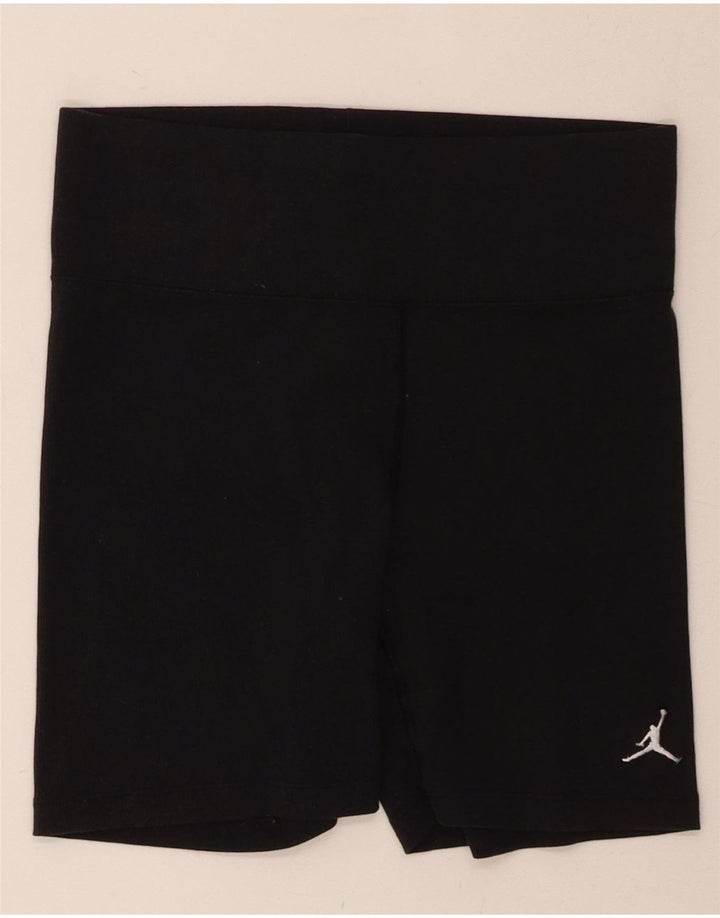 JORDAN Womens Tight Fit Sport Shorts UK 12  Medium  Black Polyester Vintage Jordan and Second-Hand Jordan from Messina Hembry 
